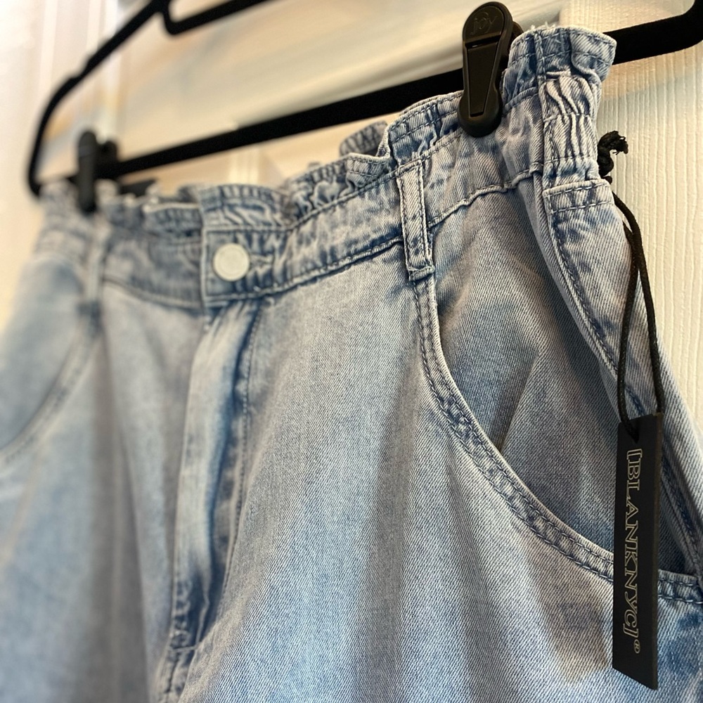 BLANK NYC 🛍️💕💞STAND STRONG Women's Paperbag Wide Leg Jean- NWT -Size L - Picture 5 of 12